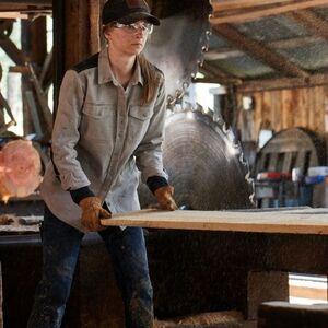 NWT Duluth Trading Women's Workwear button down shirt size XL dark grey